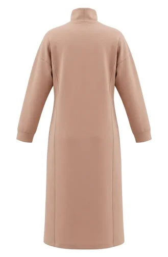 Robe Beige Avec Fermeture éclair Au Col 71041-01 71041-01