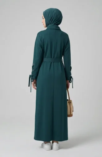 Sportkleid Mit Druckknopfleiste Und Gürtel 71183-01 Petrol 71183-01