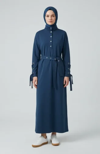 Robe Sport Ceinturée à Boutons-pression 71183-02 Indigo 71183-02