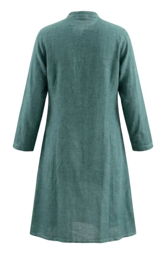 Authentic Buttoned Hooded Tunic 8030-04 Light Green 8030-04