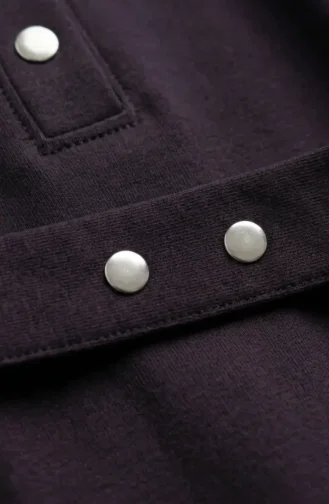 Robe Sport Violette à Ceinture Et Boutons-pression 71183-03 71183-03
