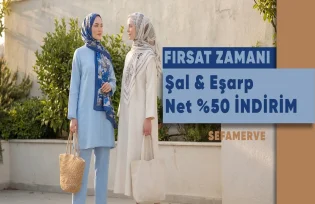 Şal & Eşarplarda Net %50 İNDİRİM
