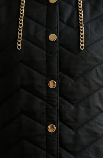 Steppweste Mit Kettendetail 71310-01 Schwarz 71310-01