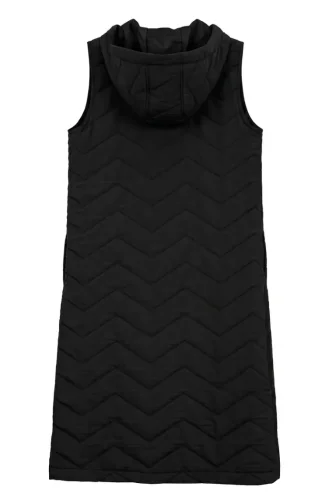 Steppweste Mit Kettendetail 71310-01 Schwarz 71310-01