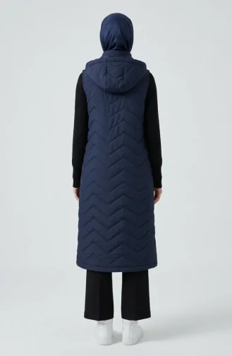 Steppweste Mit Kettendetail 71310-04 Marineblau 71310-04