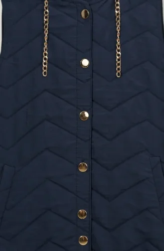 Steppweste Mit Kettendetail 71310-04 Marineblau 71310-04
