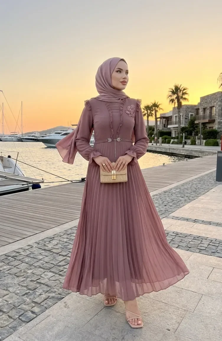 Robe En Mousseline à Volants 50016-01 Oignon 50016-01
