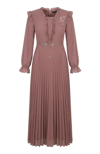 Robe En Mousseline à Volants 50016-01 Oignon 50016-01