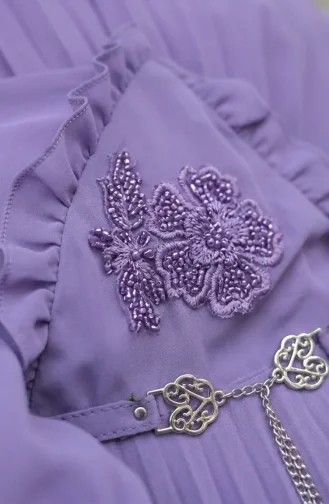 Robe En Mousseline à Volants 50016-02 Lilas 50016-02