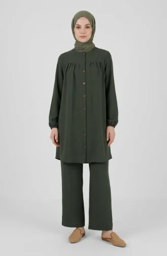 Ensemble Deux Pièces Tunique Et Pantalon En Tissu Aerobin 4146-03 Kaki 4146-03
