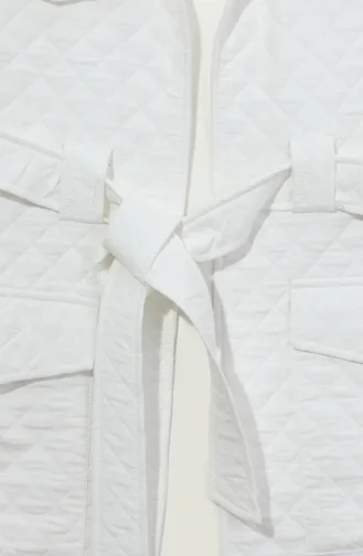 Gesteppte Weste Mit Gürtel 71313-03 Creme 71313-03