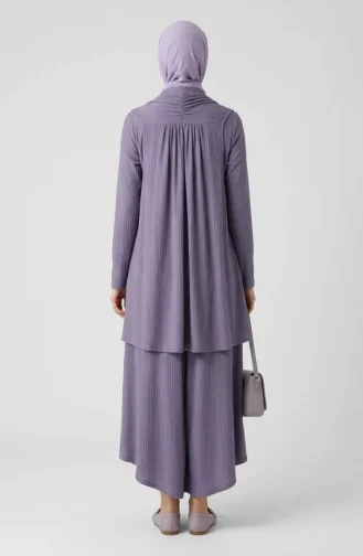 Ensemble Deux Pièces En Tissu Côtelé 6371-01 Lilas 6371-01