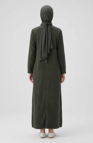 Robe Authentique En Tissu Şile 6160-02 Kaki 6160-02