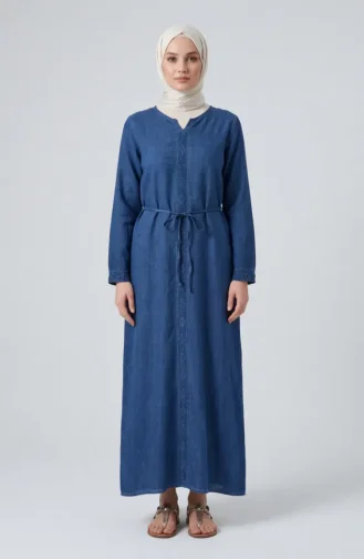 Robe Authentique En Tissu Şile 6160-03 Indigo 6160-03