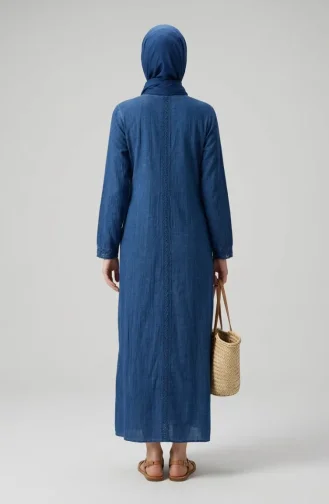 Robe Authentique En Tissu Şile 6160-03 Indigo 6160-03