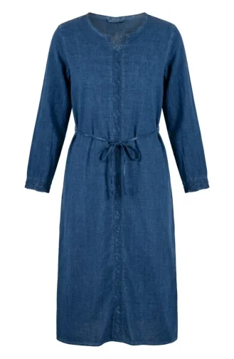 Robe Authentique En Tissu Şile 6160-03 Indigo 6160-03