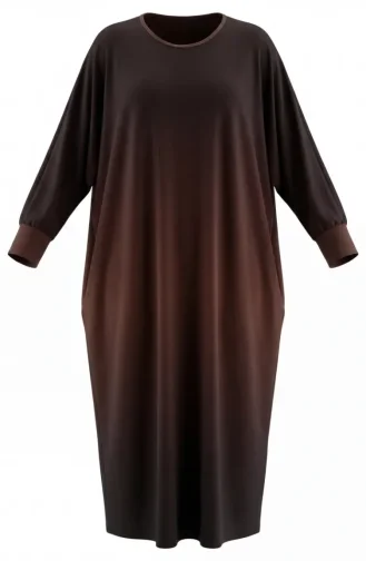 Robe Sandy à Manches Chauve-souris Marron 1908-1914 1908-14