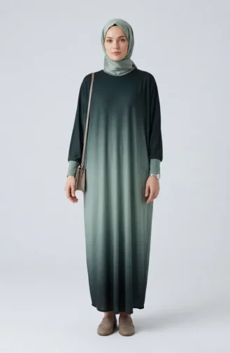 Sandfarbenes Kleid Mit Fledermausärmeln 1908-15 Grün 1908-15