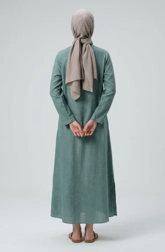 Authentic Buttoned Hooded Tunic 8030-04 Light Green 8030-04