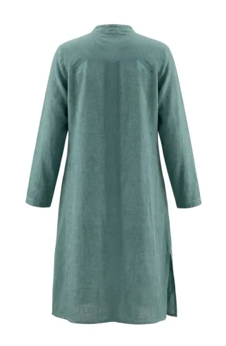 Authentic Buttoned Hooded Tunic 8030-04 Light Green 8030-04