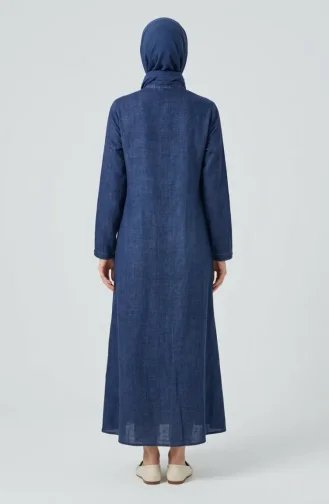Authentic Buttoned Hooded Tunic 8030-06 Indigo 8030-06