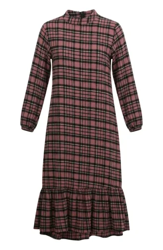 Checked Lumberjack Suit With Elasticated Sleeves 2248-01 Rose Pink 2248-01