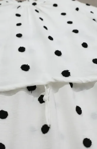 Tweedelig Setje Met Pompondetails 0260-01 Wit 0260-01