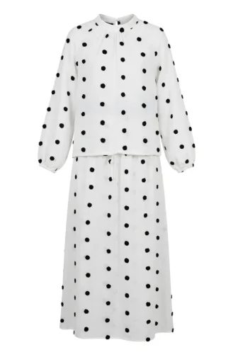 Tweedelig Setje Met Pompondetails 0260-01 Wit 0260-01