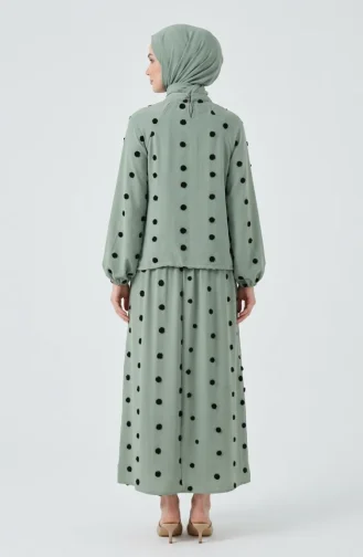 Two-piece Set With Pom-pom Detail 0260-04 Light Green. 0260-04