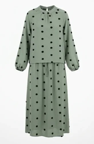 Two-piece Set With Pom-pom Detail 0260-04 Light Green. 0260-04