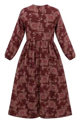 Robe Châle à Taille élastique 71287-01 Bordeaux 71287-01