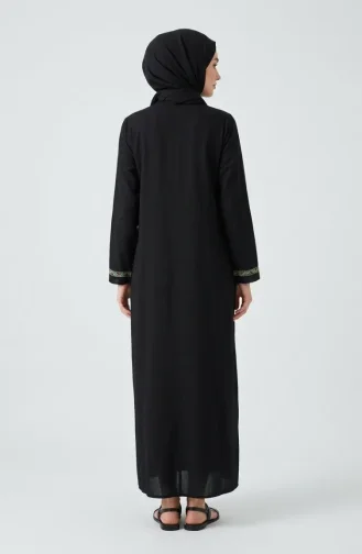 Şile Uzun Kol Elbise 6550-01 Siyah