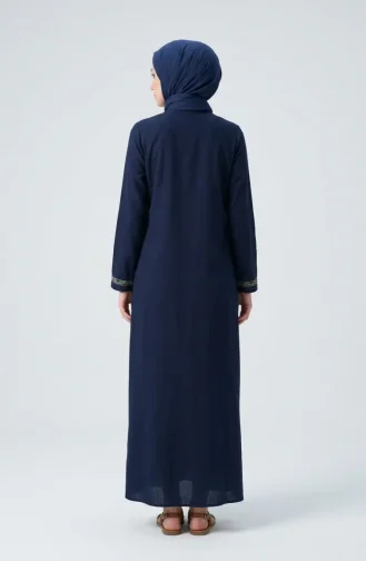 Şile Long Sleeve Dress 6550-02 Navy Blue 6550-02