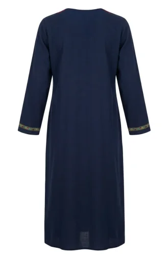 Şile Long Sleeve Dress 6550-02 Navy Blue 6550-02