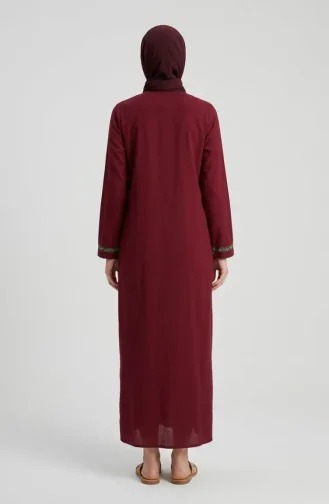 Şile Uzun Kol Elbise 6550-03 Bordo