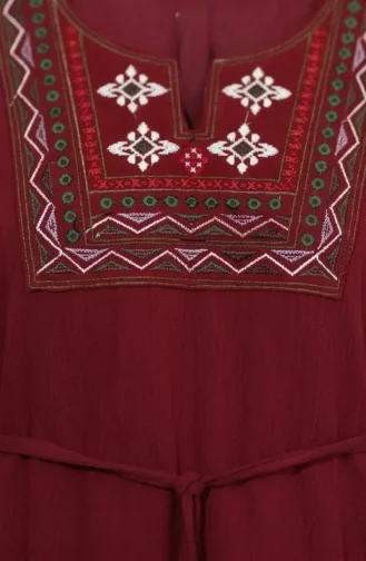 Şile Uzun Kol Elbise 6550-03 Bordo