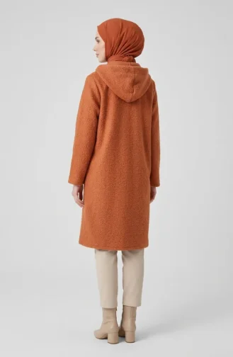 Hooded Button-Down Winter Coat 2251-01 Orange 2251-01