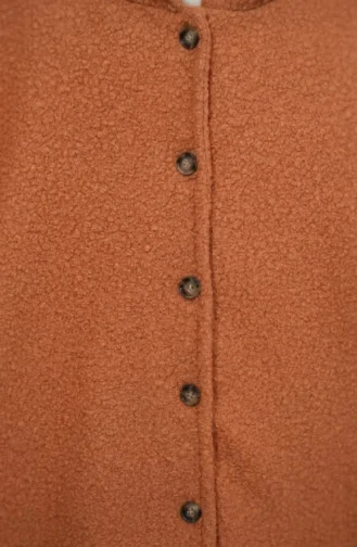 Hooded Button-Down Winter Coat 2251-01 Orange 2251-01