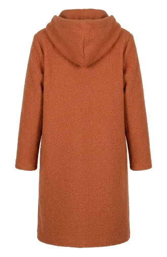 Hooded Button-Down Winter Coat 2251-01 Orange 2251-01