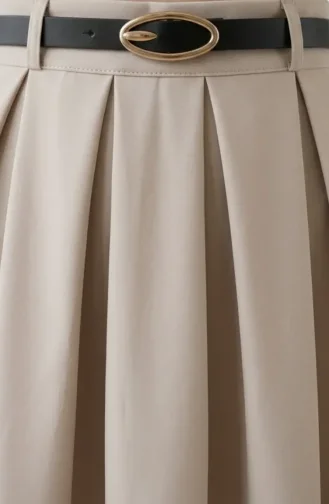 Jupe évasée Ceinturée 71489-04 Vison 71489-04