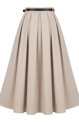 Jupe évasée Ceinturée 71489-04 Vison 71489-04