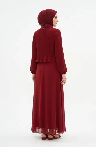 Plus Size Pleated Evening Dress 0170-08 Terracotta 0170-08
