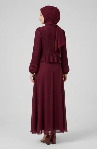 Robe De Soirée Plissée Grande Taille 0170-09 Rose 0170-09
