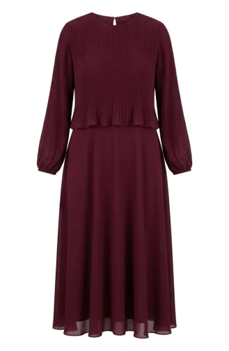 Robe De Soirée Plissée Grande Taille 0170-09 Rose 0170-09