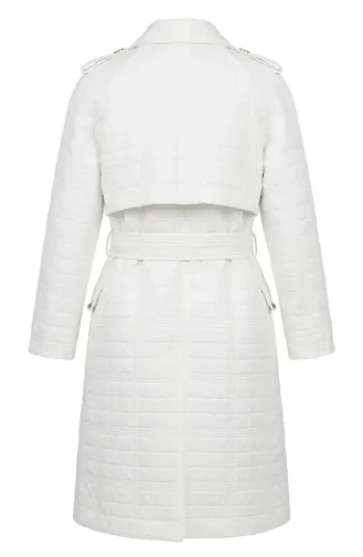 Gewatteerde Waterafstotende Trenchcoat 71211-01 Crème 71211-01
