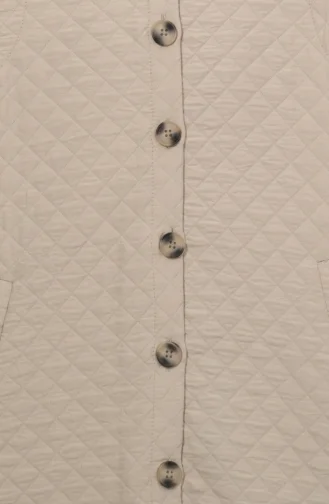 Gesteppte Weste Mit Knöpfen 71314-01 Beige 71314-01