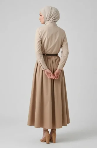 Jupe évasée Ceinturée 71470-06 Beige 71470-06