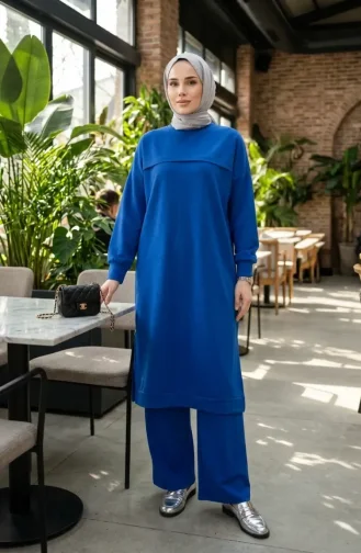 Zweiteiliger Anzug Aus Zwei Garnen Tunika Und Hose 0549-03 Saks 0549-03
