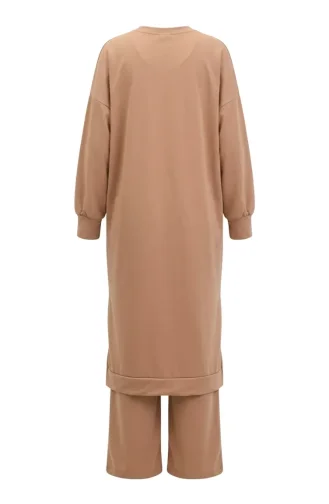 Two-Piece Tunic And Trousers Set 0549-04 Milk Coffee 0549-04