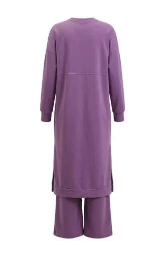 Zweiteiliges Tunika Und Hose Set 0549-06 Lila 0549-06